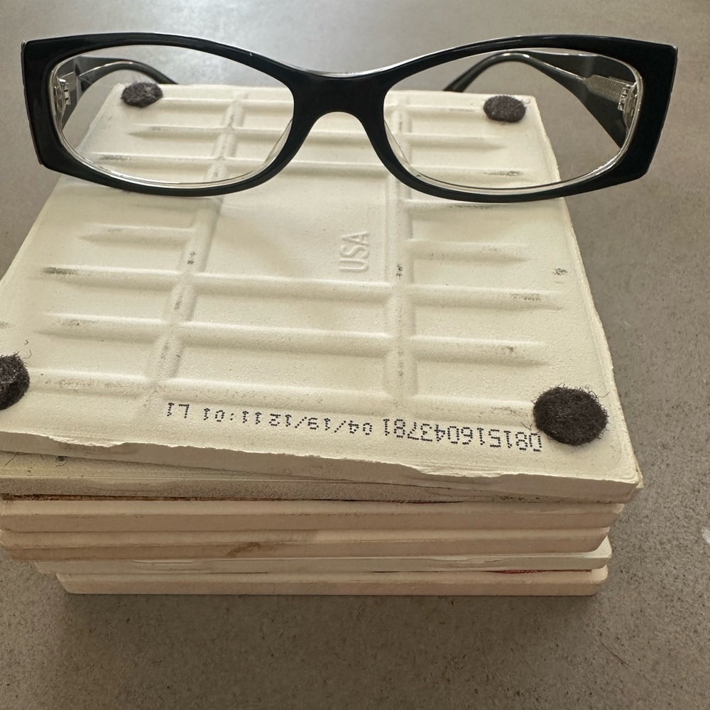 Versace Black Rectangular Eyeglasses - image 3